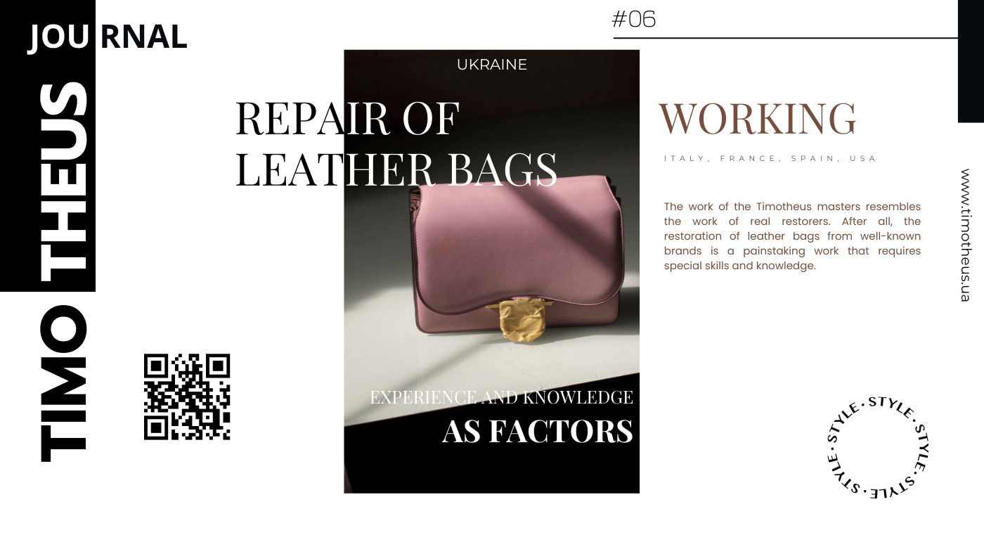 Repair of leather bags in Kyiv